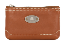 Celine Triomphe Coin Pouch, Leather, Brown, MII, 3*